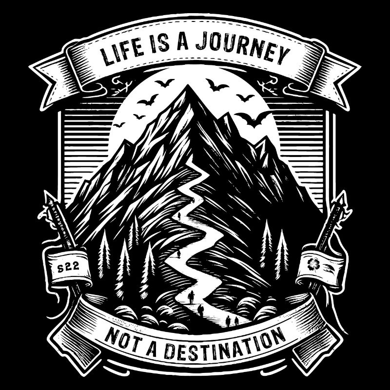 Life is a journey not a destination Design