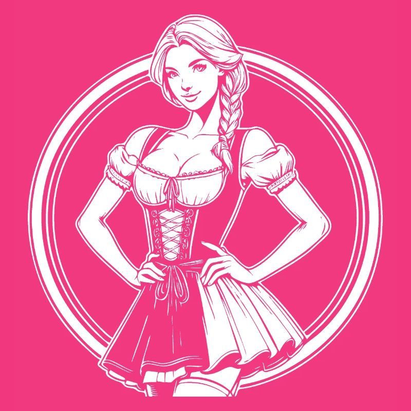Conception de bande dessinée Dirndl cool