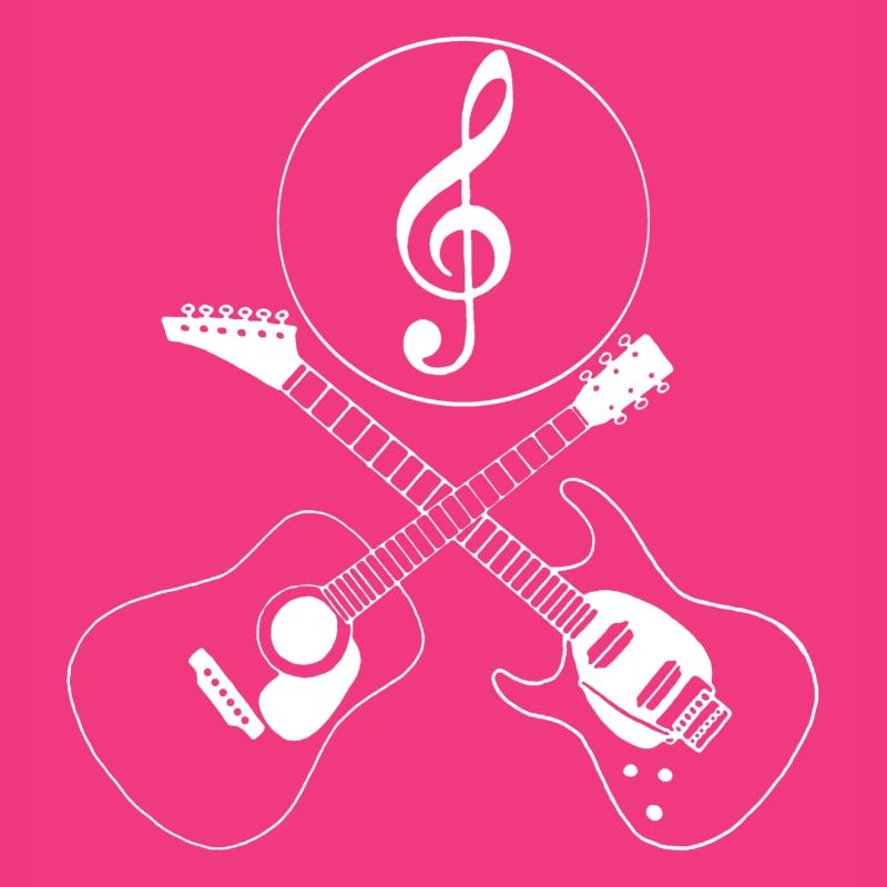 Crossover guitars and treble clef