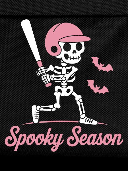 Spooky Skeleton Baseball in Pink