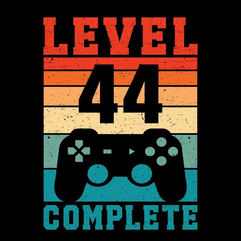 44th Birthday Level 44 Complete 44 Years Gamer
