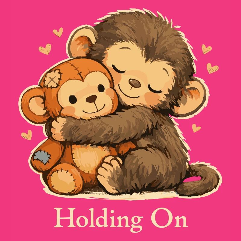 Ängstlicher Affe Emotional Support