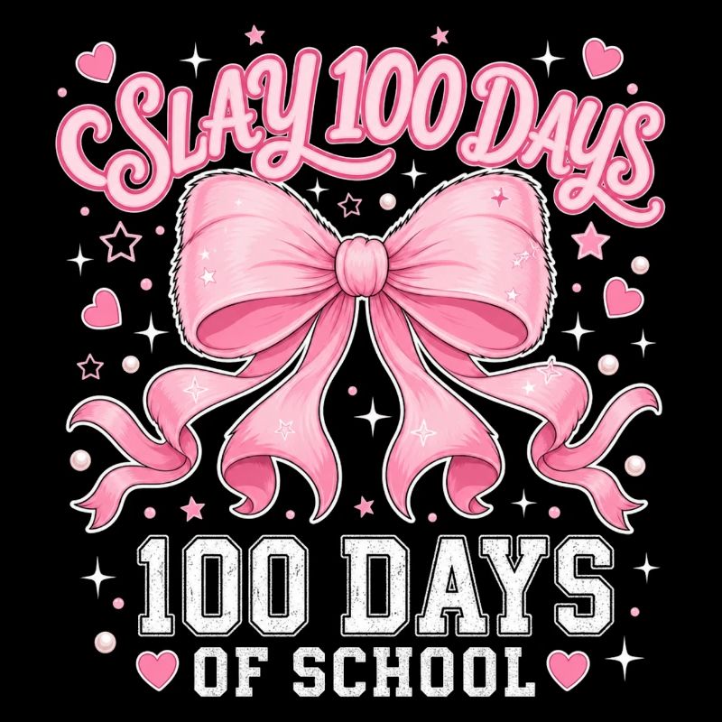 Tendance Pink Bow Coquette 100 Day School Y2K