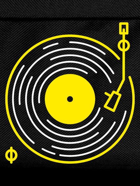 Retro Turntable Line Art