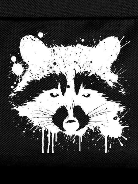 Waschbär-Graffiti spritzt