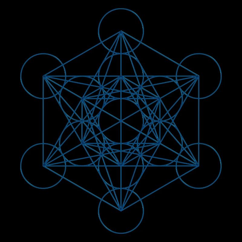 Metatron's Cube - blue