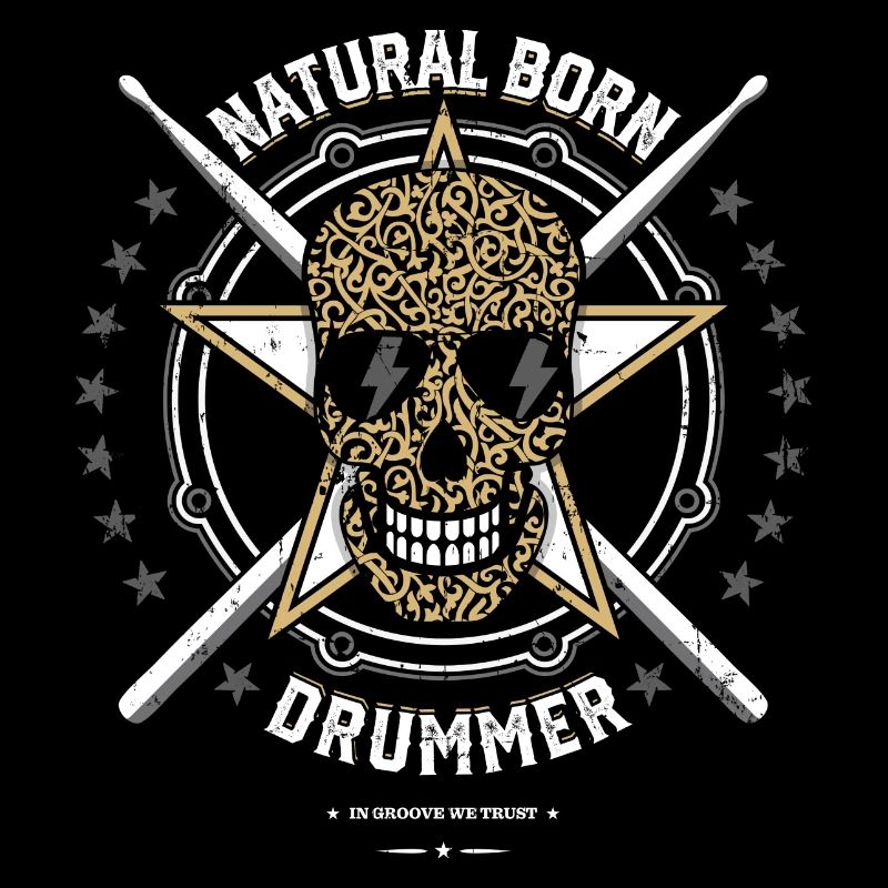Cadeau de batteur naturel né pour batteur