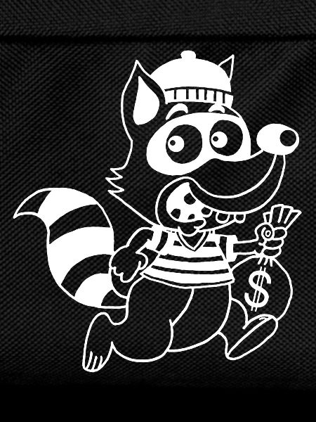 Dieb Waschbär (Weiß)