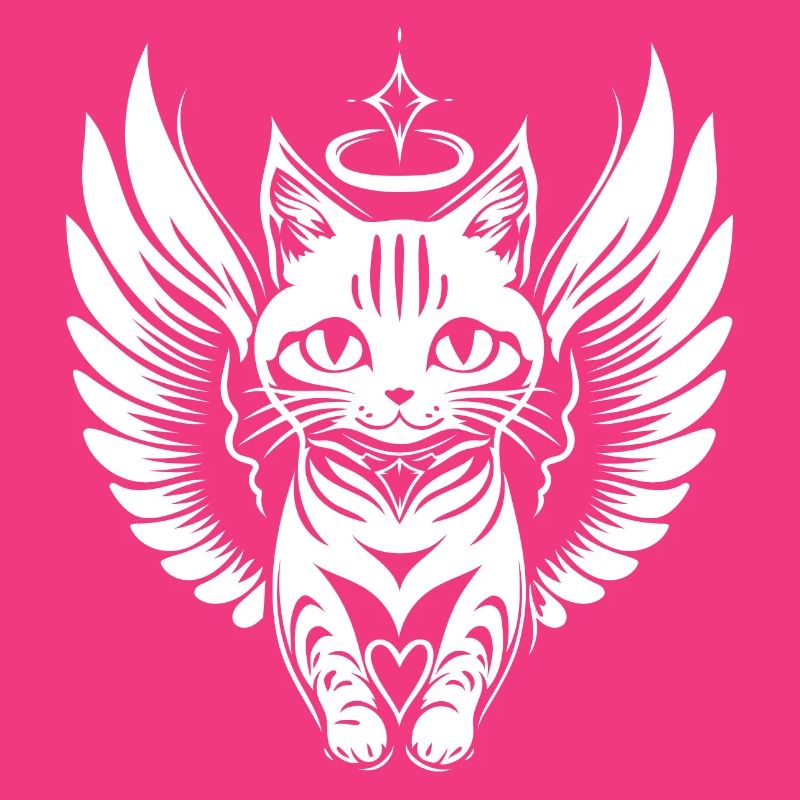 Ange Blanc Chat Avec Des Ailes