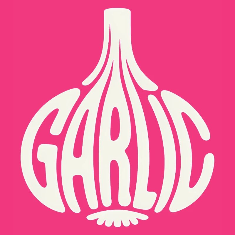 Garlic - Cool Vegetable Logo