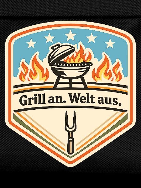 Grill Abzeichen Welt Aus Patch