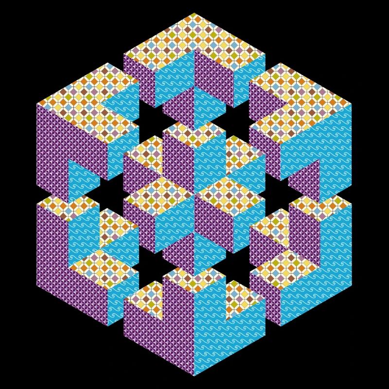 impossible figure Escher cube geometry fantasy