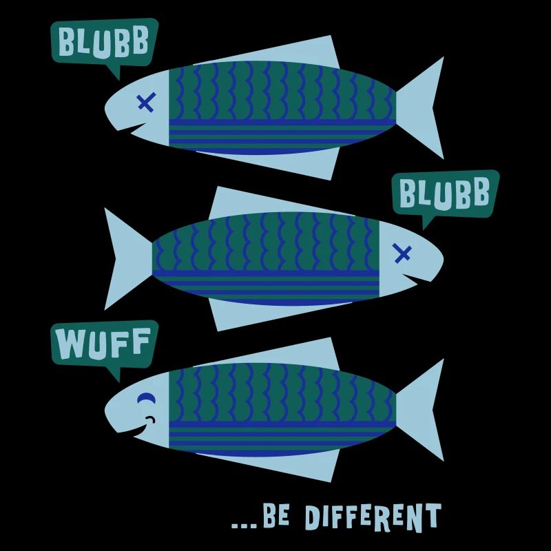 Be Different - Fish - blub - Be yourself - 3C