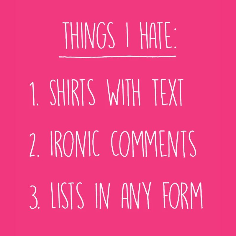 Things I hate