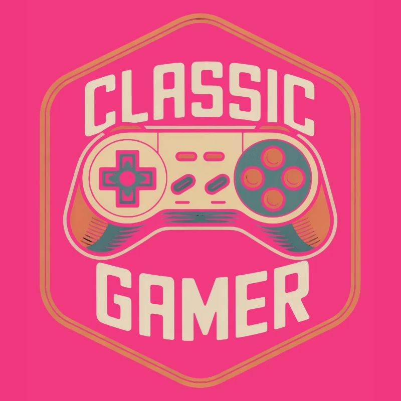 Classic Gamer Retro Controller Nostalgia