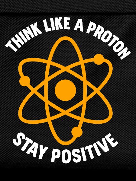 Proton Positive Thinking Atom Graphic