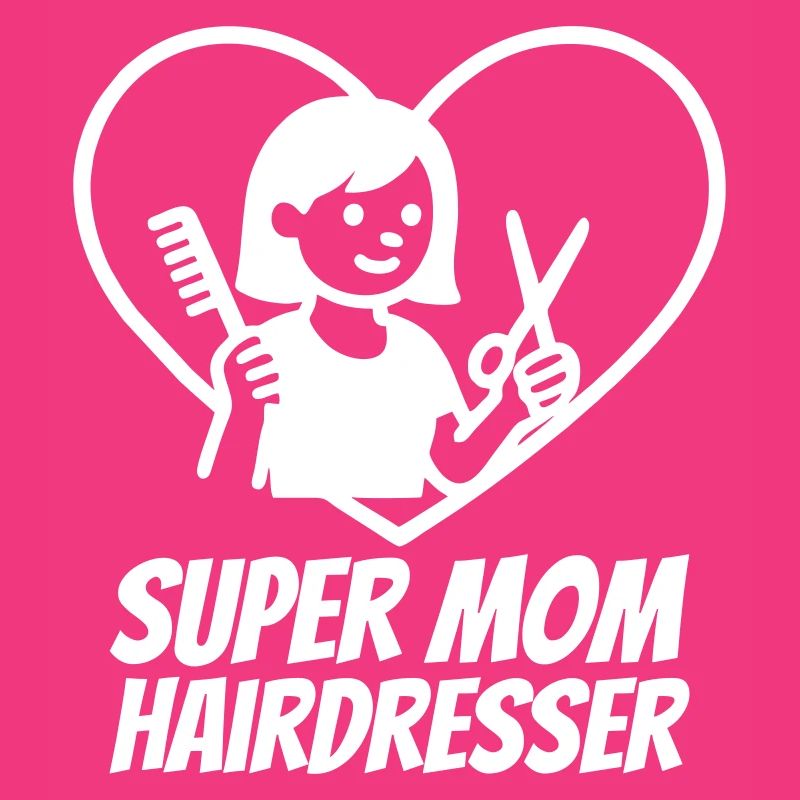 Super Maman Coiffeuse – Ciseaux Conception de Cœurs