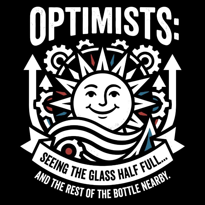 Optimists Glass Half Full Motif