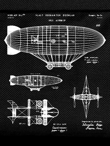 Zeppelin-Bauplan-Skizze