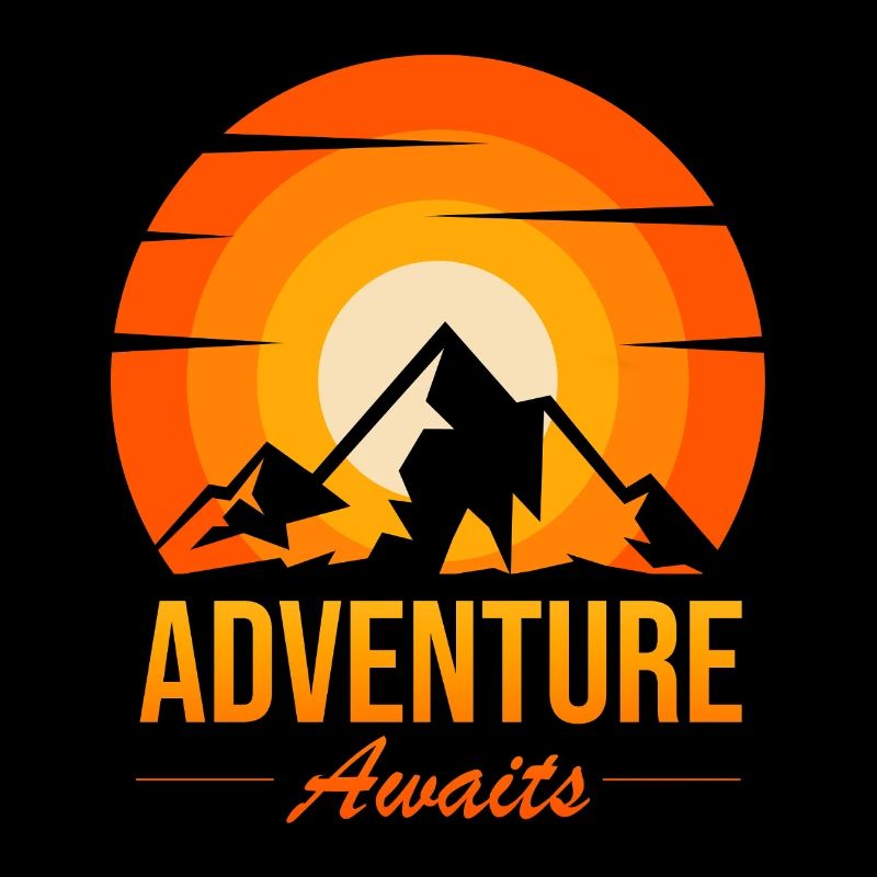 L’aventure attend le coucher du soleil au sommet