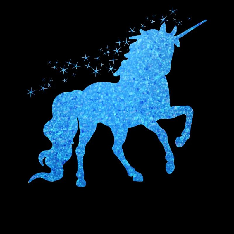 Das blaue glitzer Einhorn