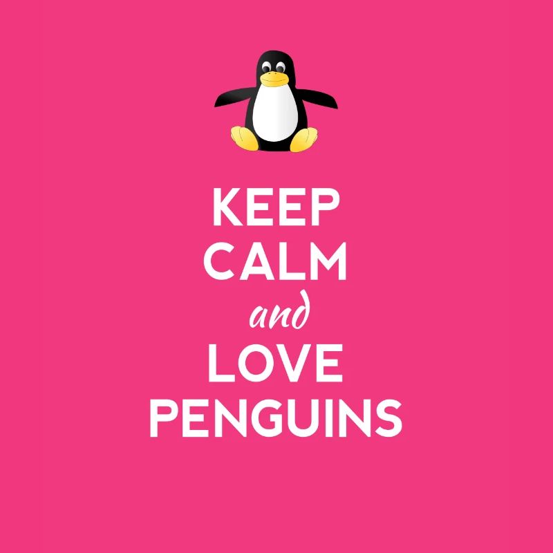keep calm love Penguins Linux nerd computer cpu lo