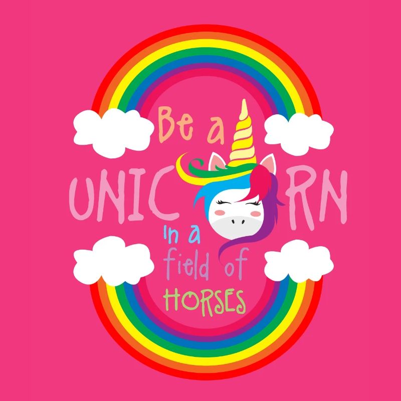 Sei ein Regenbogen-Einhorn