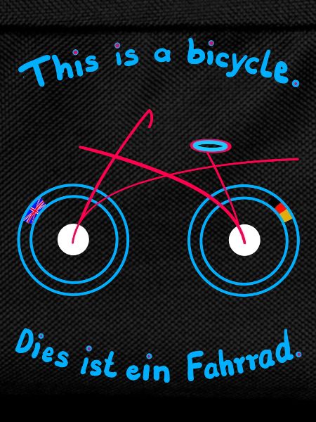 Das Fahrrad auf Englisch.