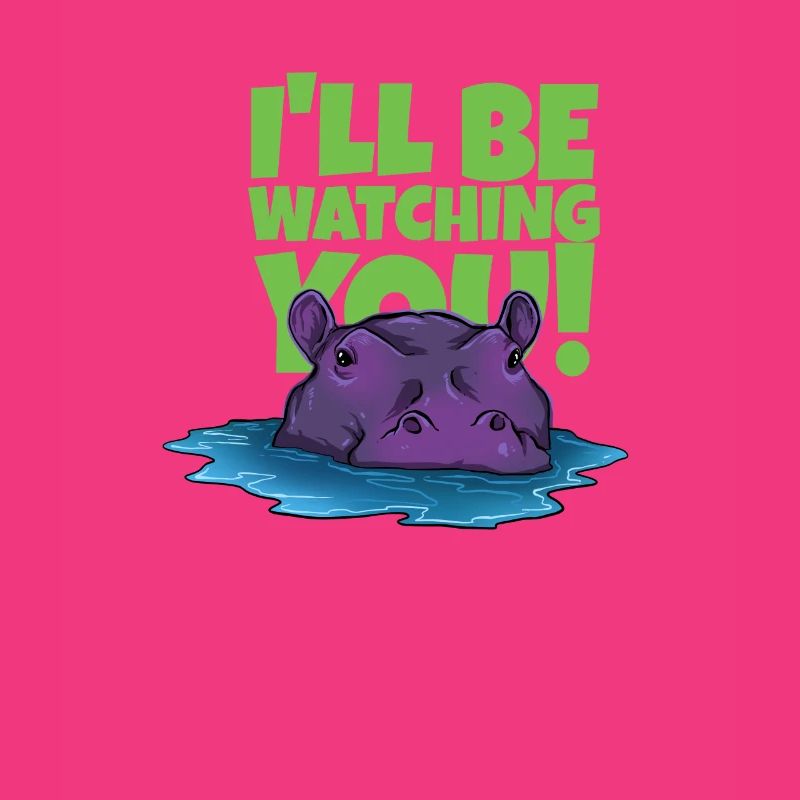 Witziges Nilpferd mit Text