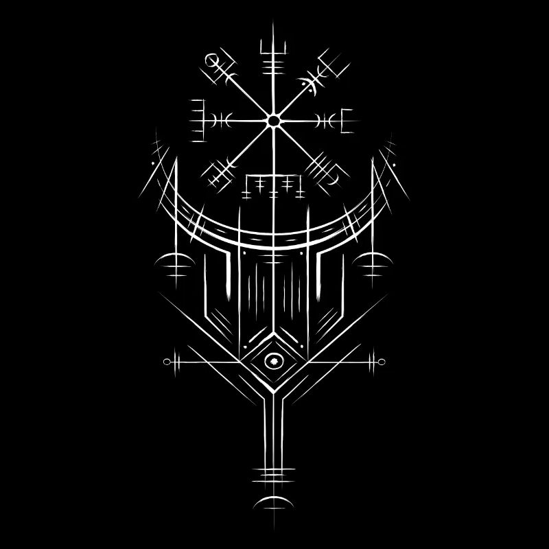 Vegvisir Runen Kompass - Germanen Kelten Wikinger