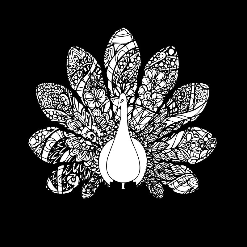 Pfau Pfau Blumenmuster