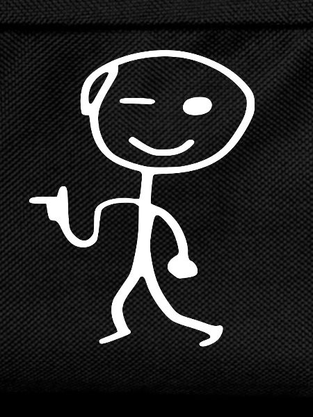 Hipster stick figure
