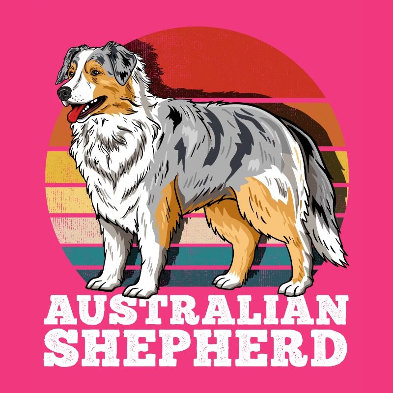 Australian Shepherd Aussie Retro