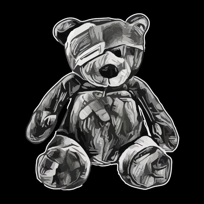 Spielzeug-Teddybär mit Augenklappe