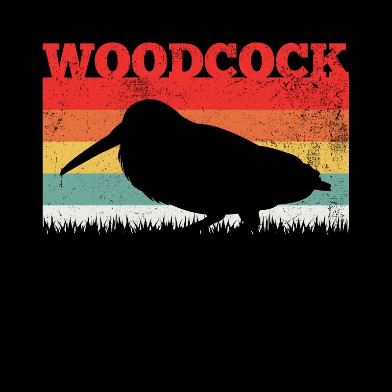 Waldschnepfe Watvogel Retro Vintage