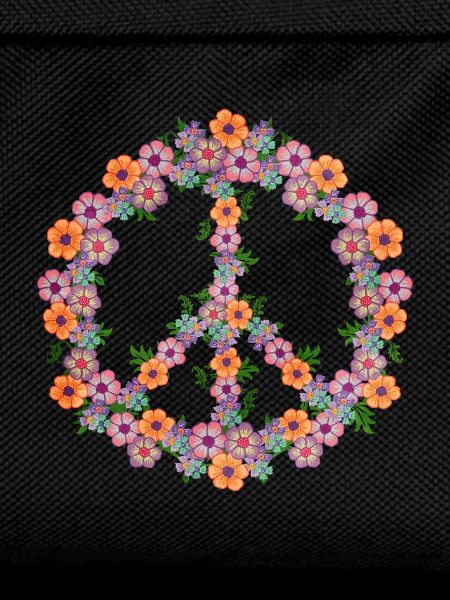 Pastellblume Friedenszeichen Retro-Vibes