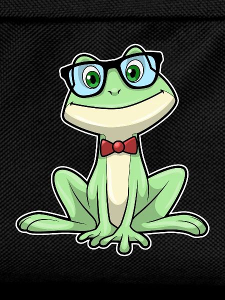 Frosch Nerd Buch Brille