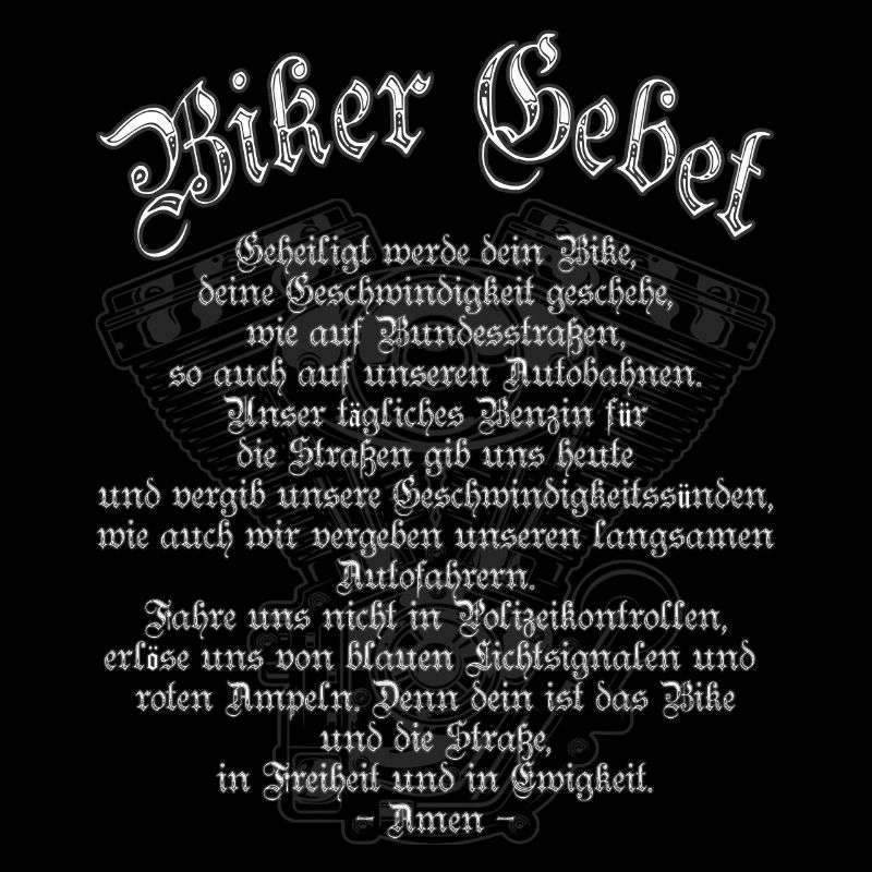 Biker Prayer for Motorcycle Rider Chopper Rocker MC