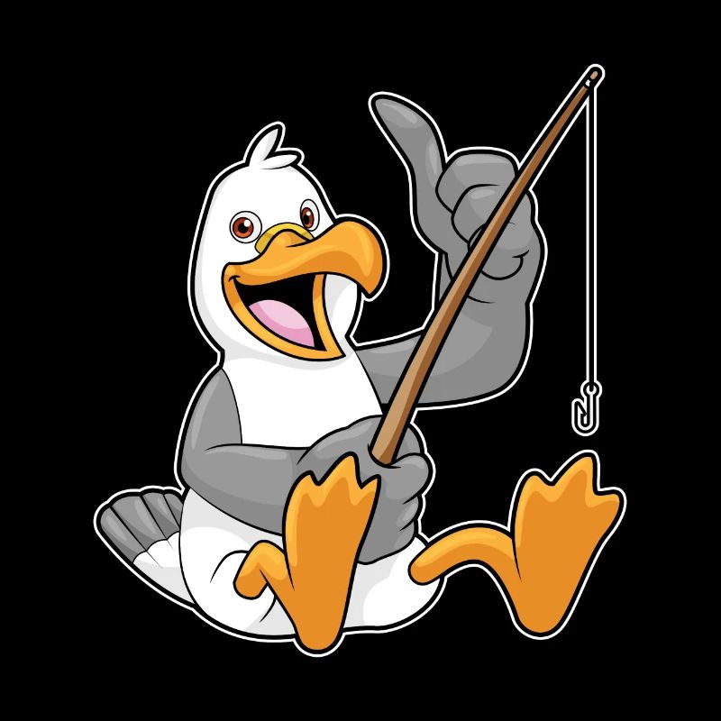 Canne à pêche de pêche de pêche de mouette pêche Canne à pêche de mouette pêche