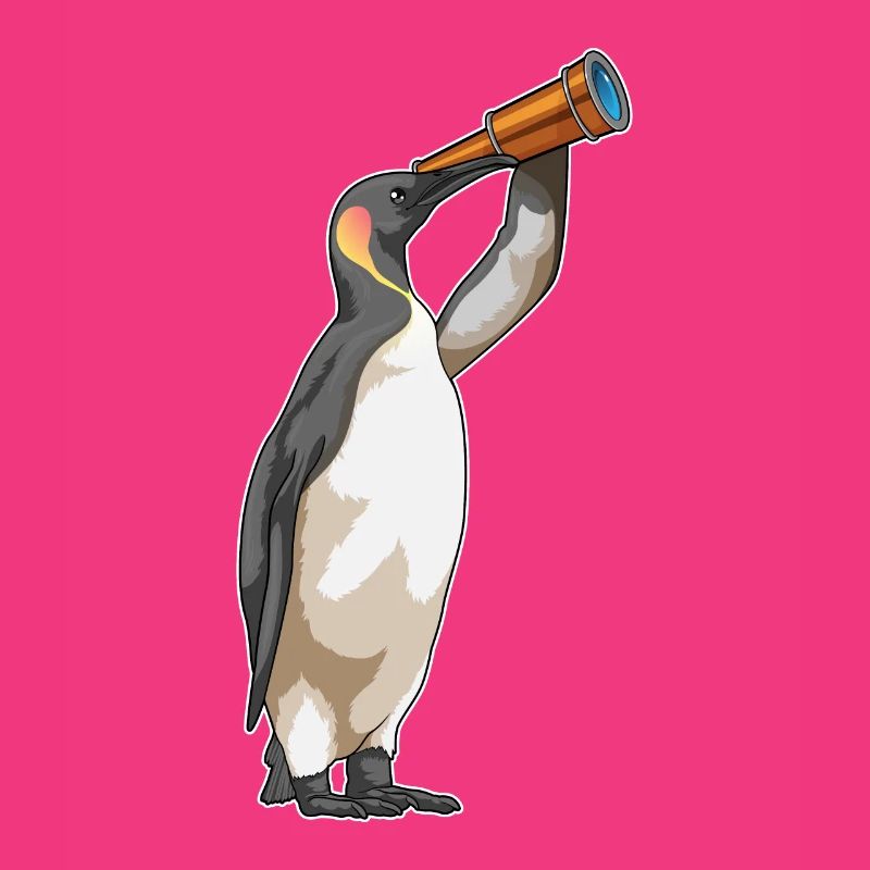 Pingouin avec télescope