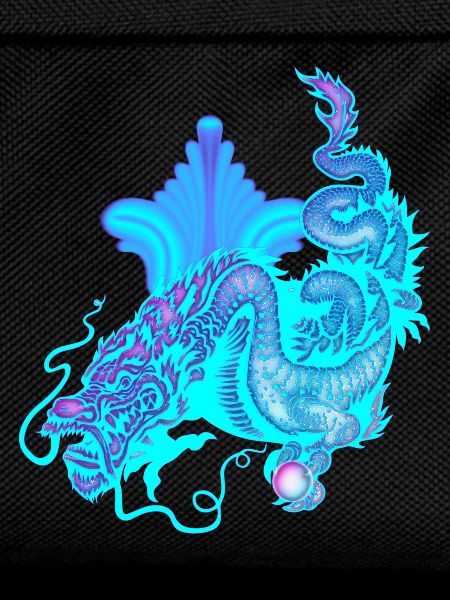 Bright Blue Chinese Dragon