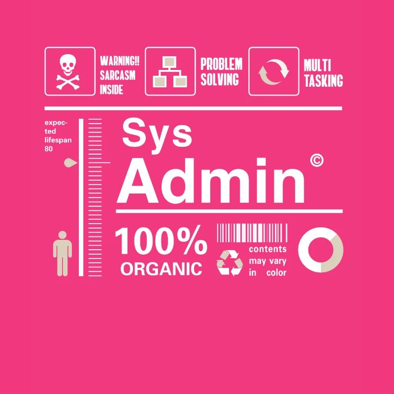 sys admin Contenu Ironie Humour Ordinateur Nerd pc cor