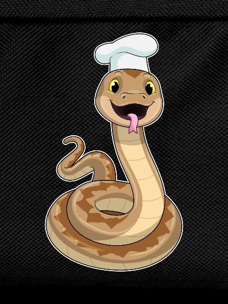 Snake Chef Chef Hat Cooking