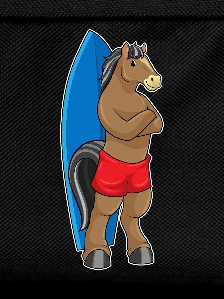 Horse Surfing Surfboard Summer