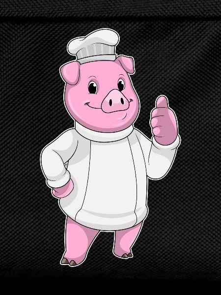 Pig Chef Chef Hat Cooking