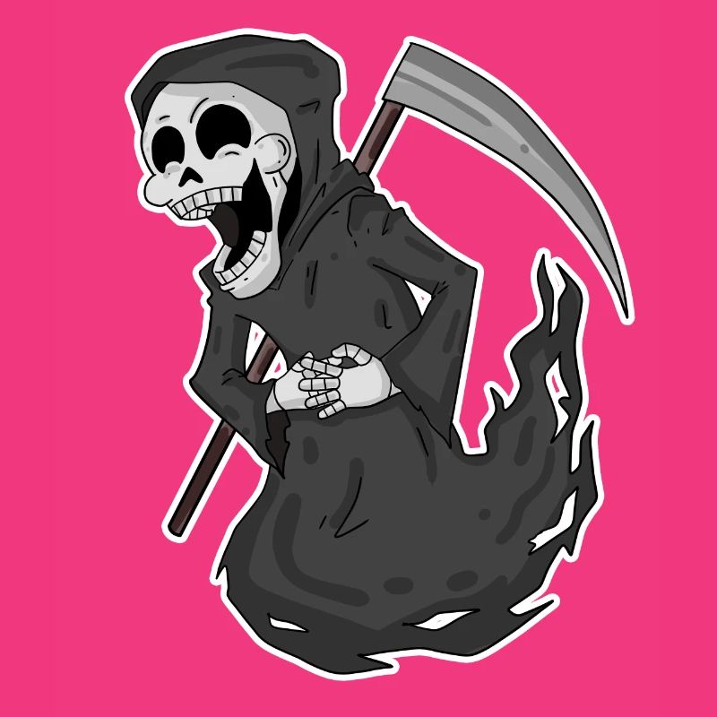 Grim Reaper laughs funny