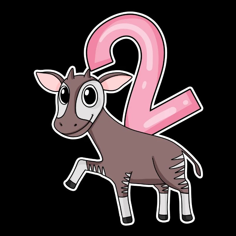 Fille de 2 ans Okapi 2ème cadeau d’anniversaire