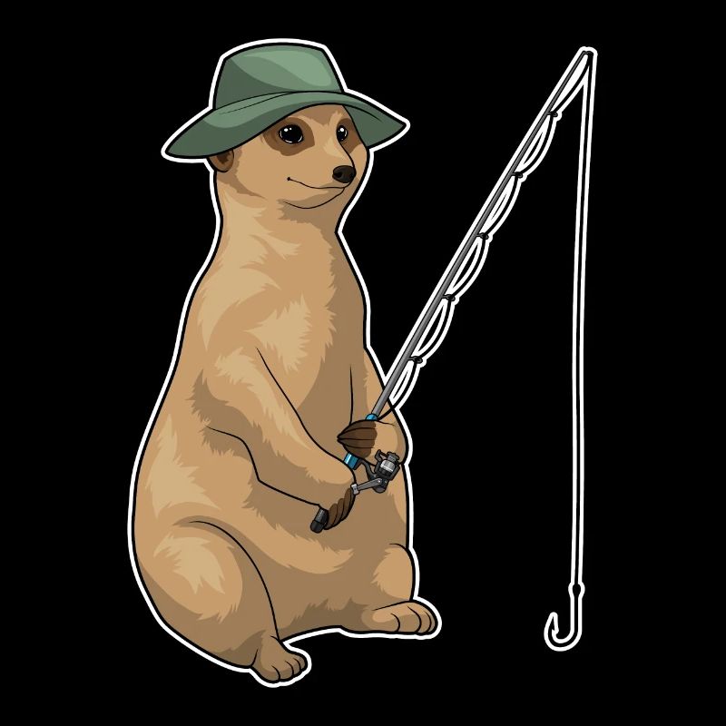 Canne à pêche pour le pêcheur de suricate Canne à pêche