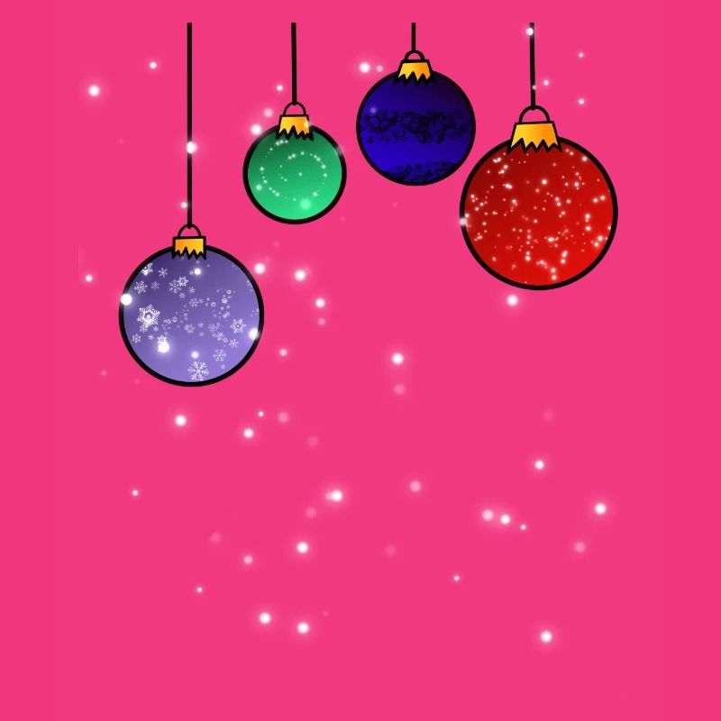 Boules d’arbre de Noël avec flocons de neige