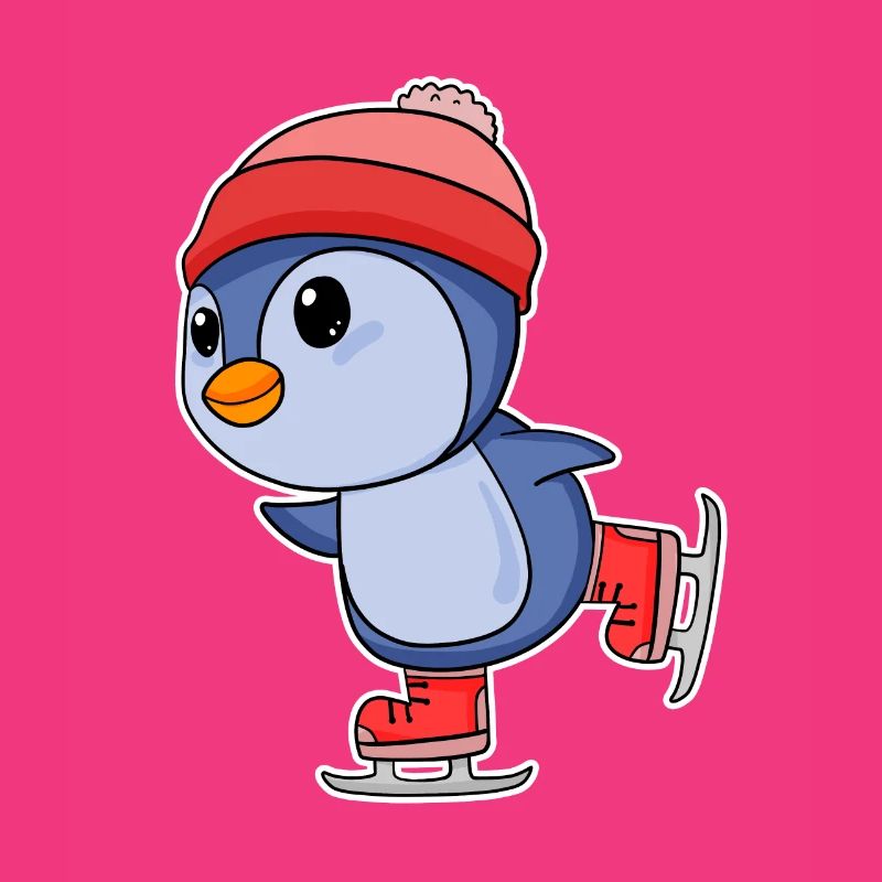 Pinguin Pinguine Seevogel Seevögel Eislaufen